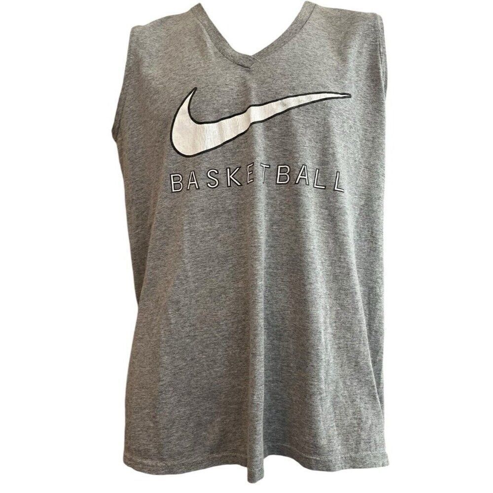Nike Men's Medium Basketball Tank Top V Neck USA Vintage 1990s Muscle Tee
